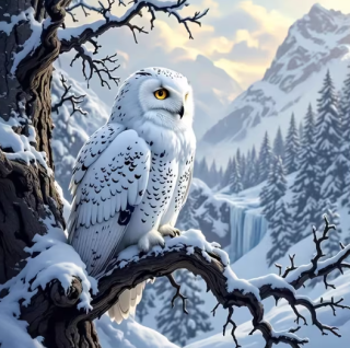 Diamond Painting Schneeeule